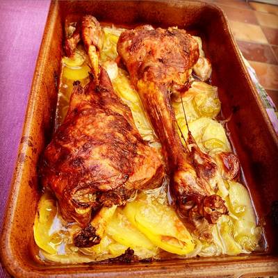 Piernas de cordero al horno