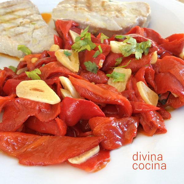 Pimientos del piquillo al ajillo