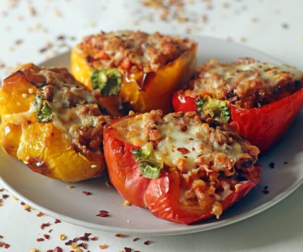 Pimientos rellenos en freidora de aire