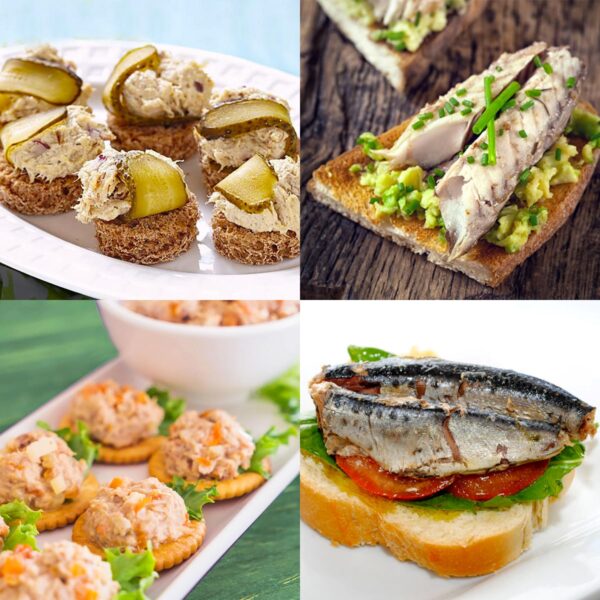 Pinchos de lujo con conservas