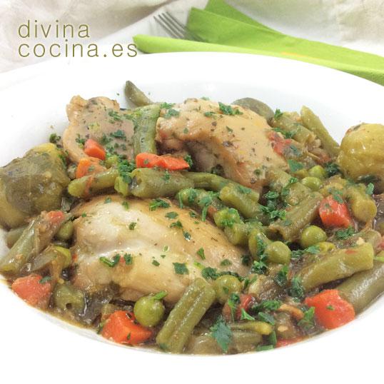 pollo a la jardinera