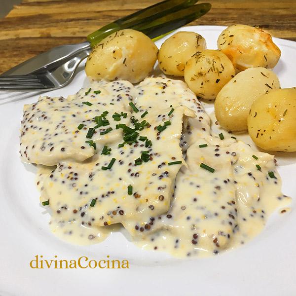 Pollo a la mostaza Pollo a la mostaza