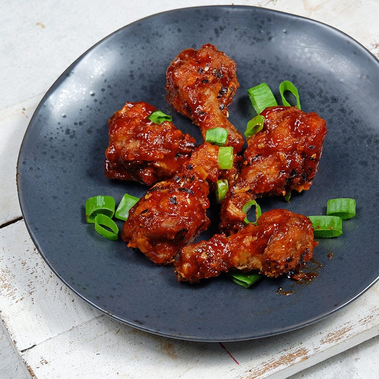 Pollo frito coreano Dakgangjeong Pollo frito coreano Dakgangjeong