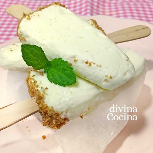 Polos de tarta de queso y limón