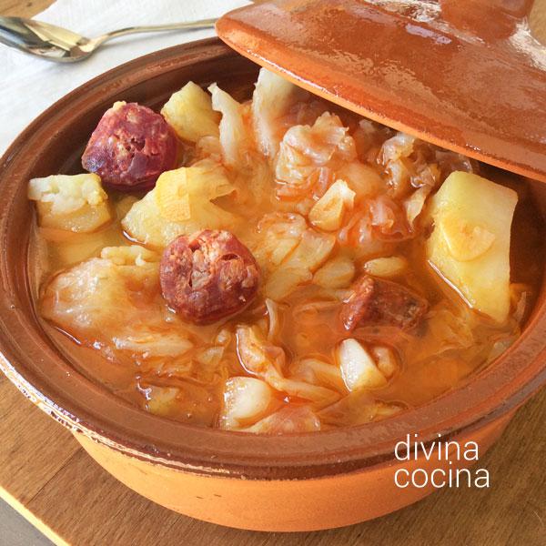 pote de repollo y chorizo pote de repollo y chorizo