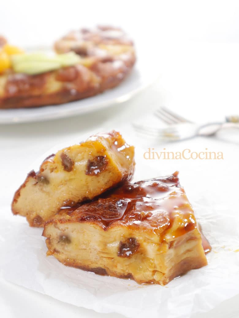 pudding casero con frutas pudding casero con frutas