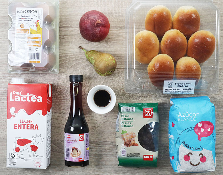 pudding casero con frutas ingredientes pudding casero con frutas ingredientes