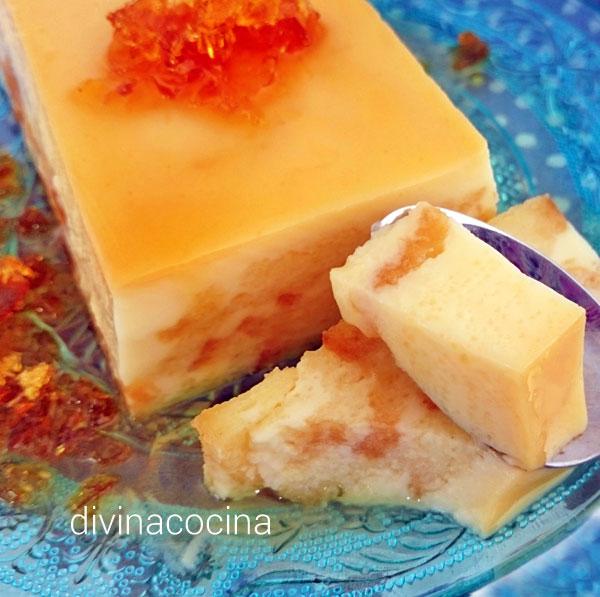 pudding de magdalenas y leche condensada