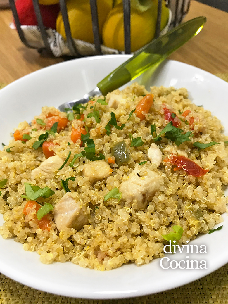 quinoa con pollo y verduras quinoa con pollo y verduras