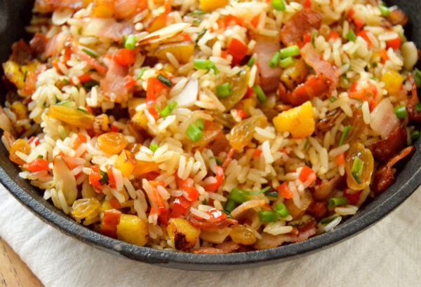 Receta de Arroz navideño dominicano