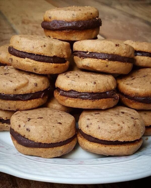 Receta de alfajorcitos de nuez y chocolate