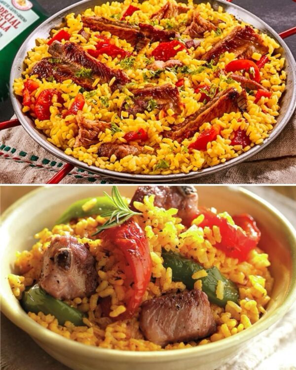 Receta de arroz amarillo con costillas de cerdo