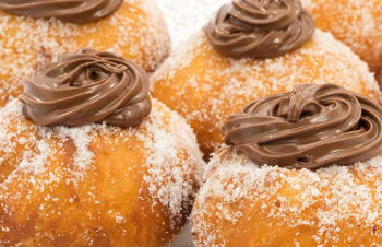 Receta de bombas rellenas de chocolate