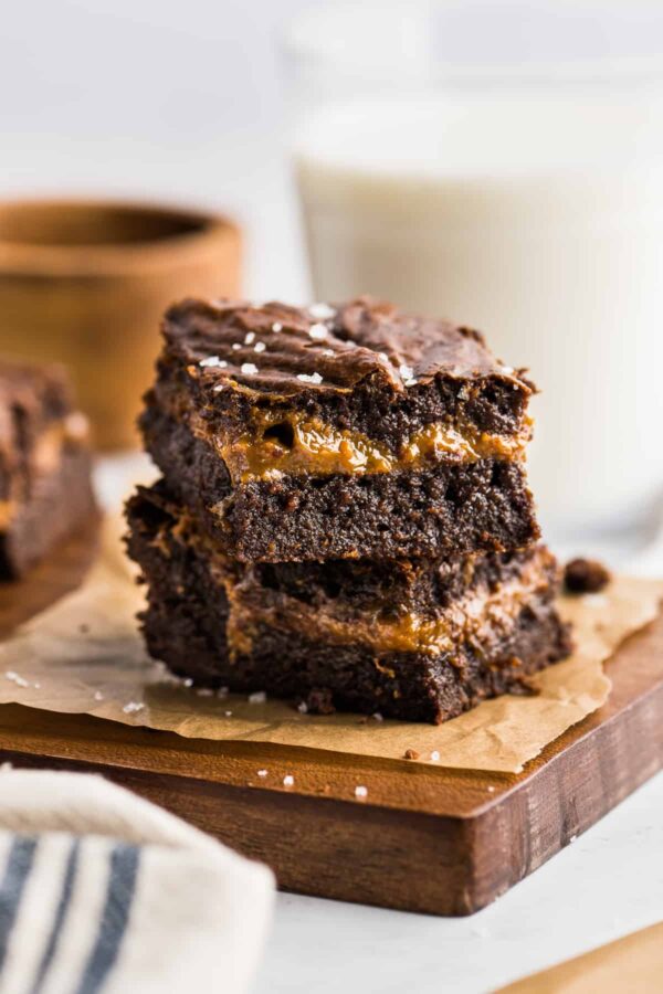 Receta de brownie con dulce de leche