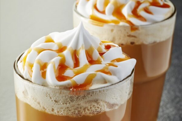 Receta de cafe helado con caramelo