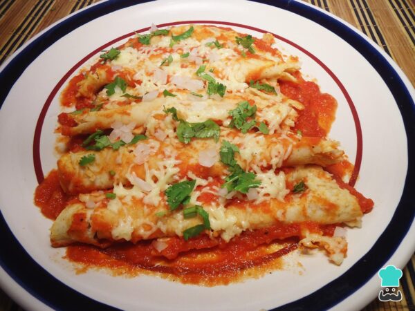 Receta de enchilada de queso