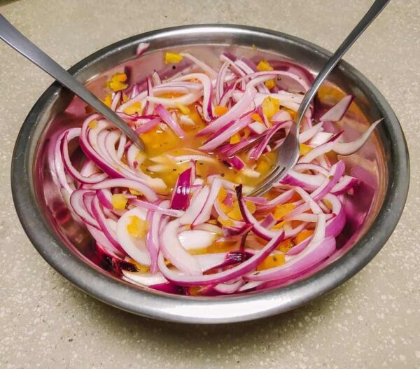 Receta de encurtido de cebolla morada y habanero