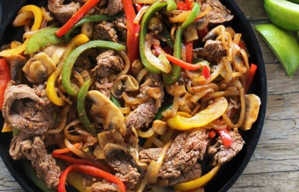 Receta de fajitas de bistec