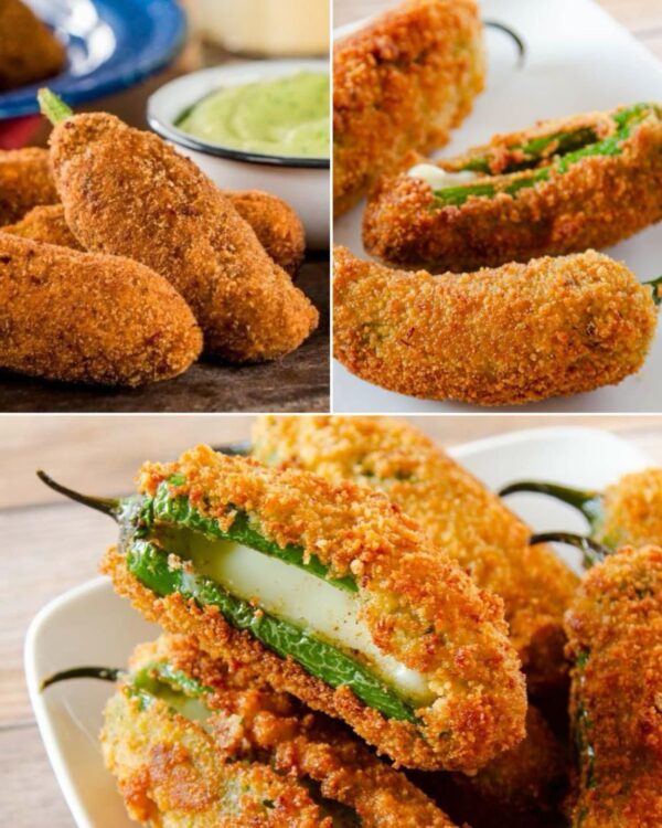 Receta de jalapeños empanizados rellenos de queso