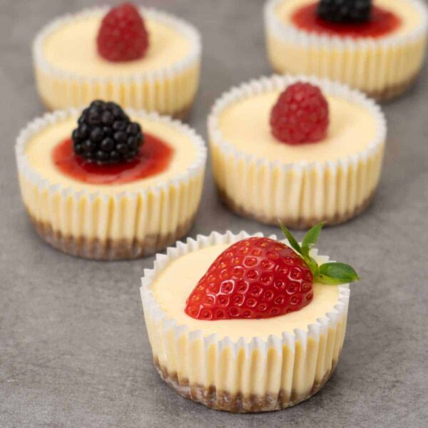 Receta de mini cheesecake de frutas