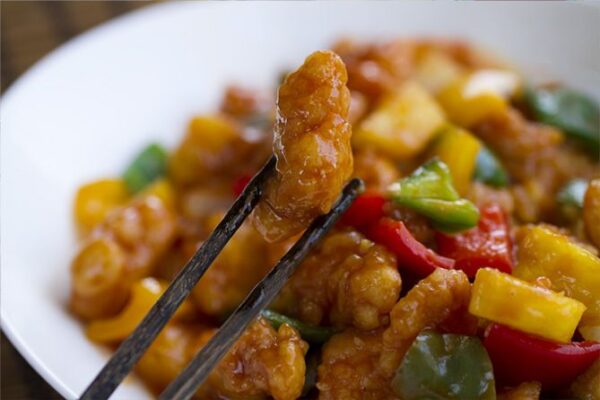 Receta de pollo agridulce oriental