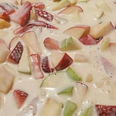 Receta de postre de frutas