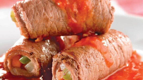 Receta de rollos de bistec