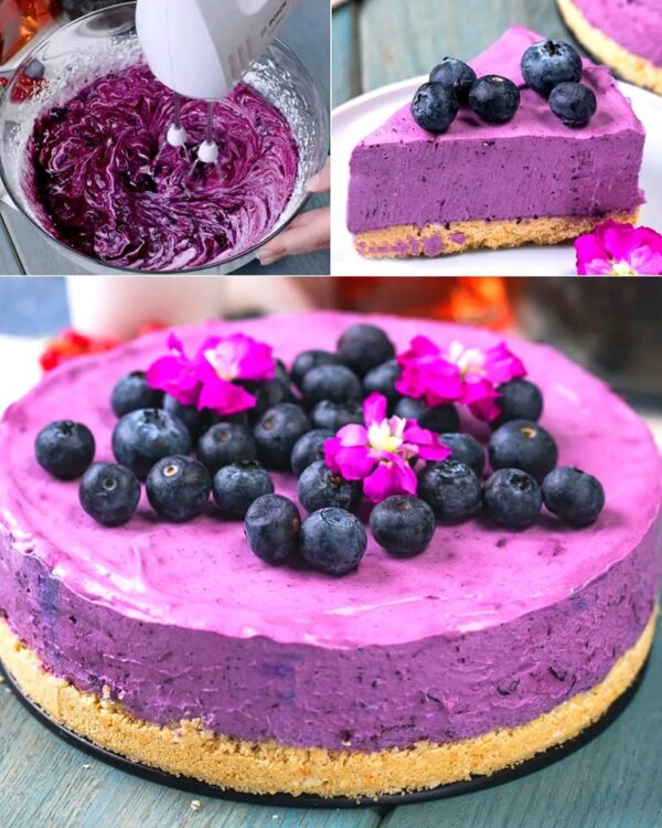 Receta de tarta de queso con arándanos