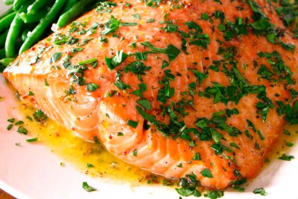 Receta del salmon al ajillo