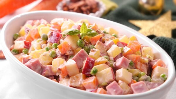 Receta fácil de ENSALADA NAVIDEÑA