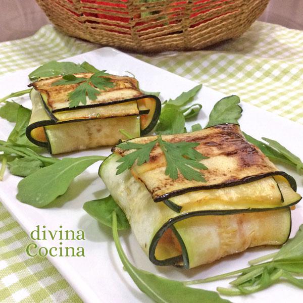 paquetitos de calabacín rellenos paquetitos de calabacín rellenos