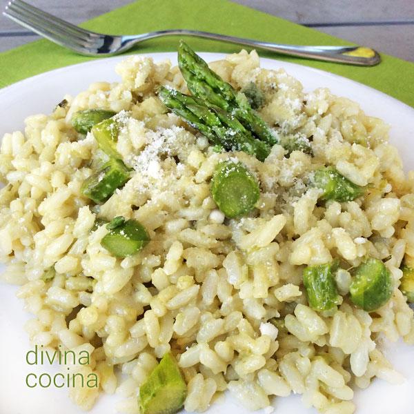 Exquisita receta de Risotto de espárragos trigueros risotto de espárragos trigueros