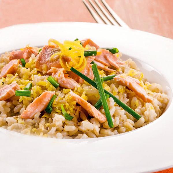 Risotto de salmón