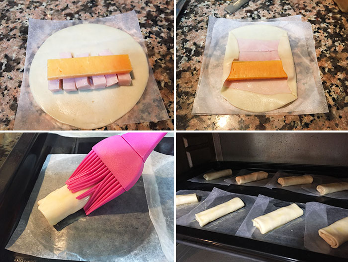 rollitos de jamon y queso con obleas paso a paso rollitos de jamon y queso con obleas paso a paso