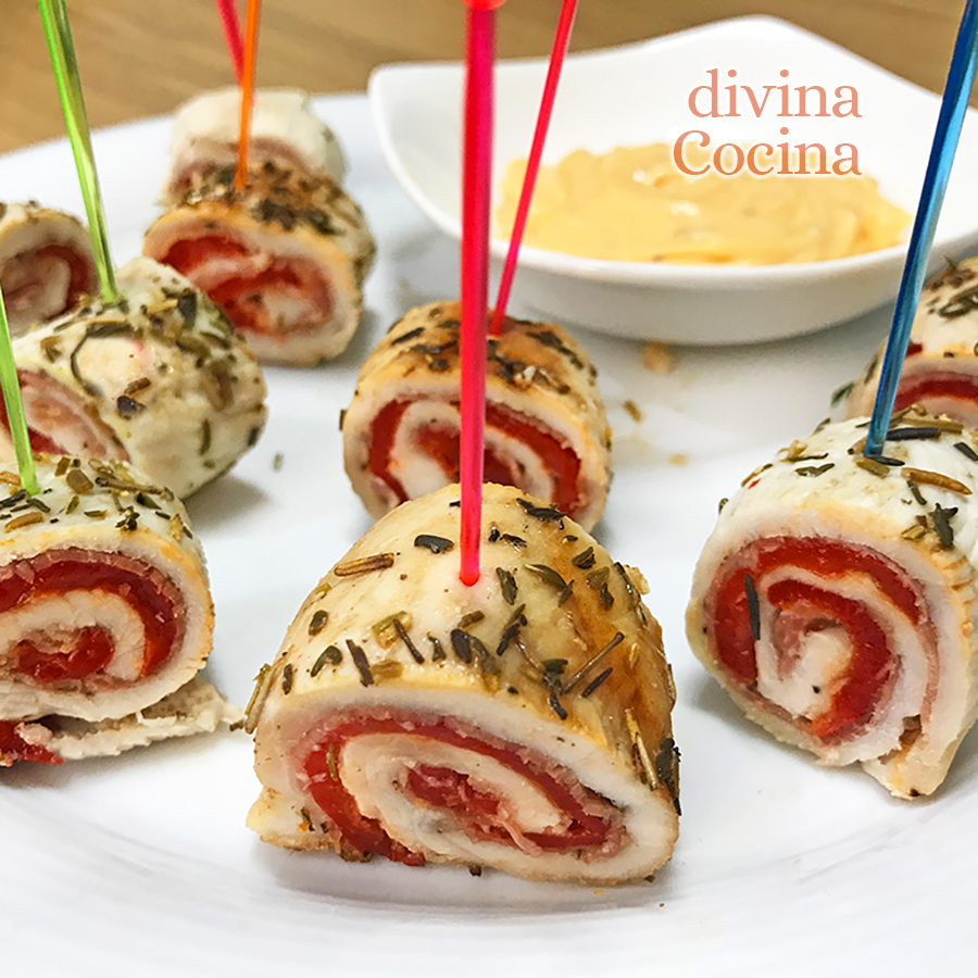 Rollitos de pechuga rellena rollitos de pechuga de pollo rellenos