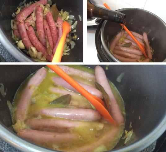 salchichas al vino salchichcas al vino