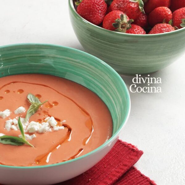 Salmorejo de fresas