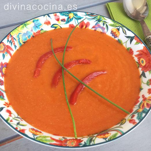 salmorejo de pimientos del piquillo Salmorejo de pimientos del piquillo