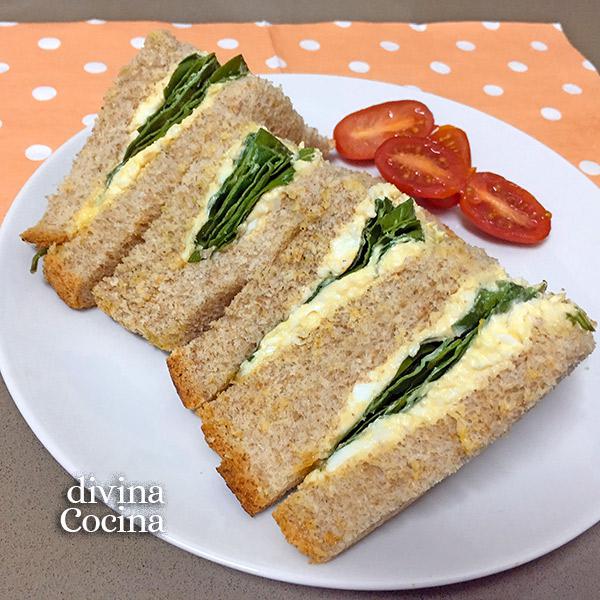sandwich de huevo y espinacas sandwich de huevo y espinacas