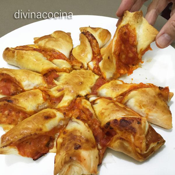 Sol de hojaldre relleno