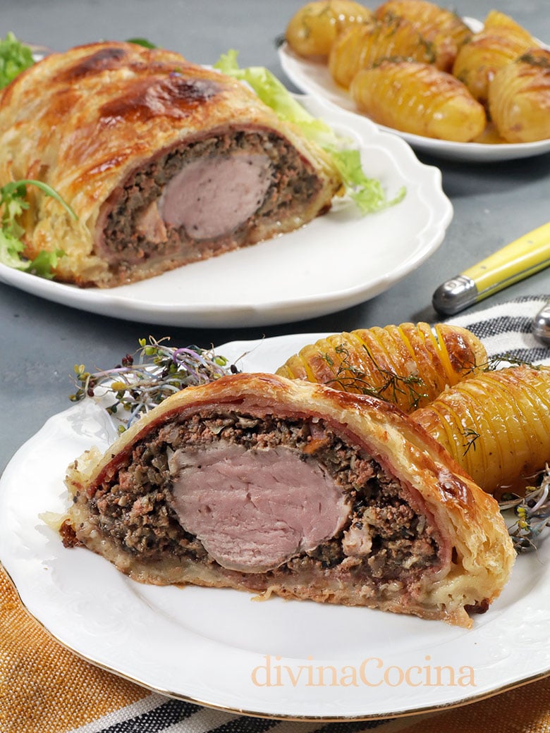 solomillo wellington con solomillo de cerdo