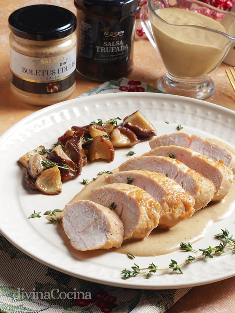 solomillo de pavo con salsa de setas solomillo de pavo con salsa de setas