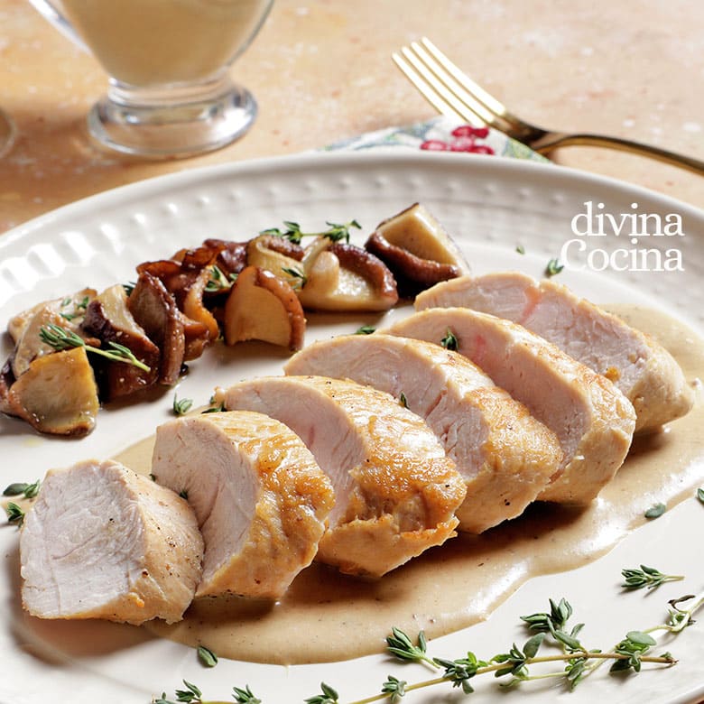 solomillo de pavo con salsa de setas solomillo de pavo con salsa de setas