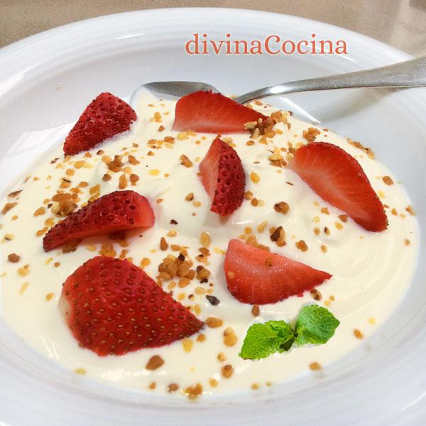 Sopa de chocolate blanco