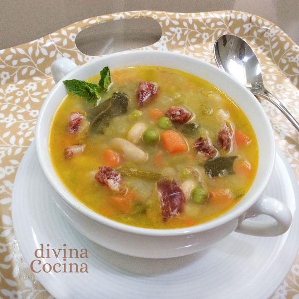 sopa de verduras con jamón sopa de verduras con jamón