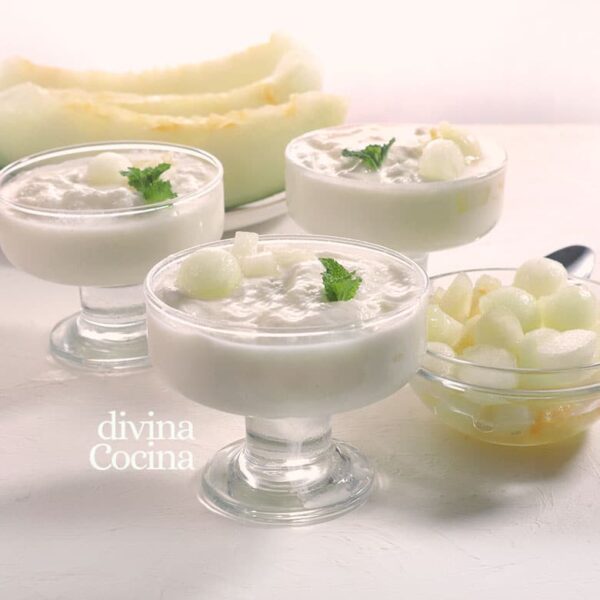 Sorbete o helado de melón sin azúcar en 5 minutos