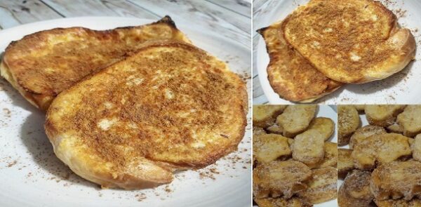 TORRIJAS AL HORNO CON AZÚCAR Y CANELA