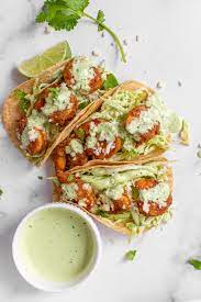 Tacos keto cremosos con camarones (gambas)