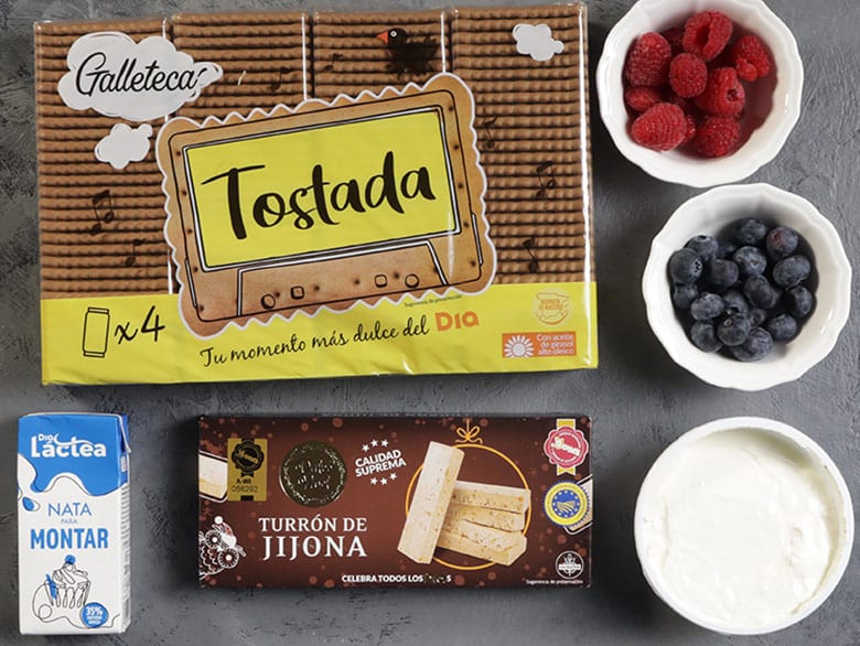 tarta de turron y galletas ingredientes tarta de turron y galletas ingredientes