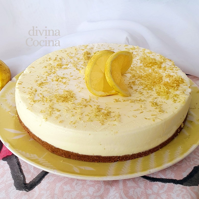 tarta mousse de limon sin horno 